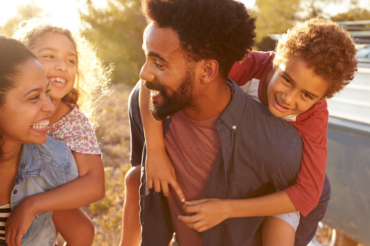 Family in the sunlight